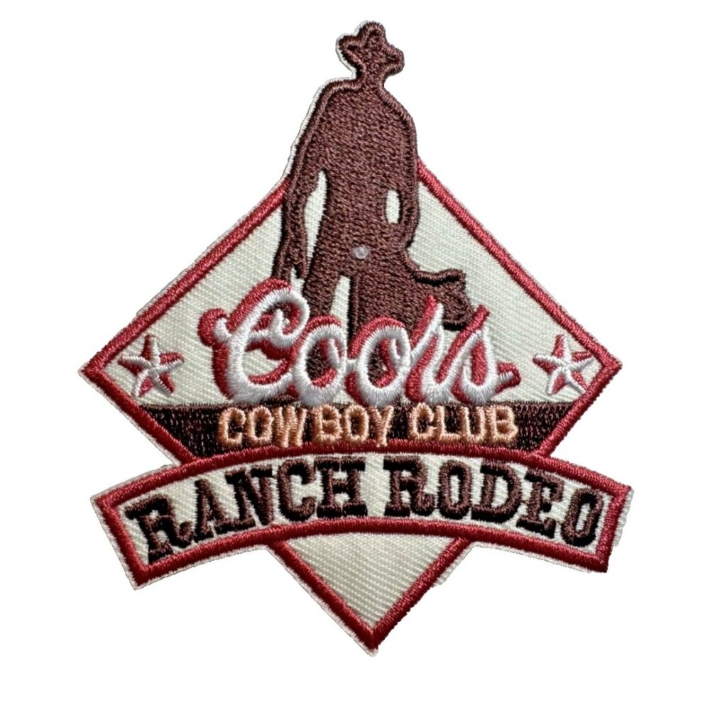Coors Banquet Beer Cowboy Club Ranch Rodeo 3in Embroidered Sew/Iron-on Patch
